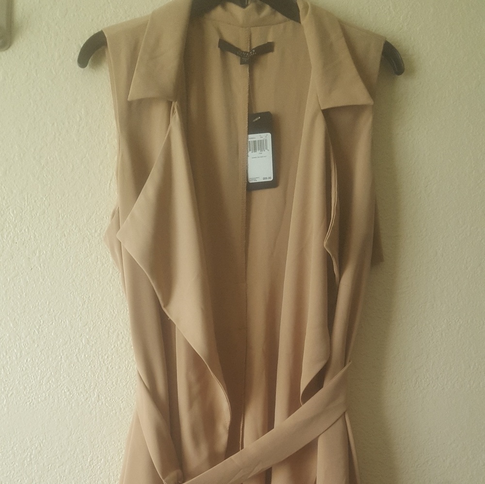 GUESS LONG DRAPE VEST SIZE LARGE - Picture 1 of 6